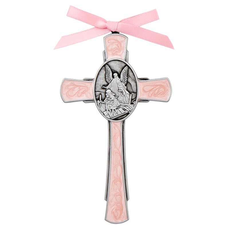 Pink Guardian Angel Cross