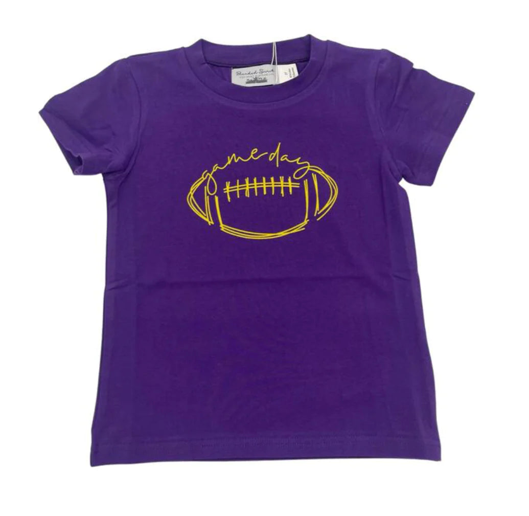 Toddler Gold Game Day Football Tee