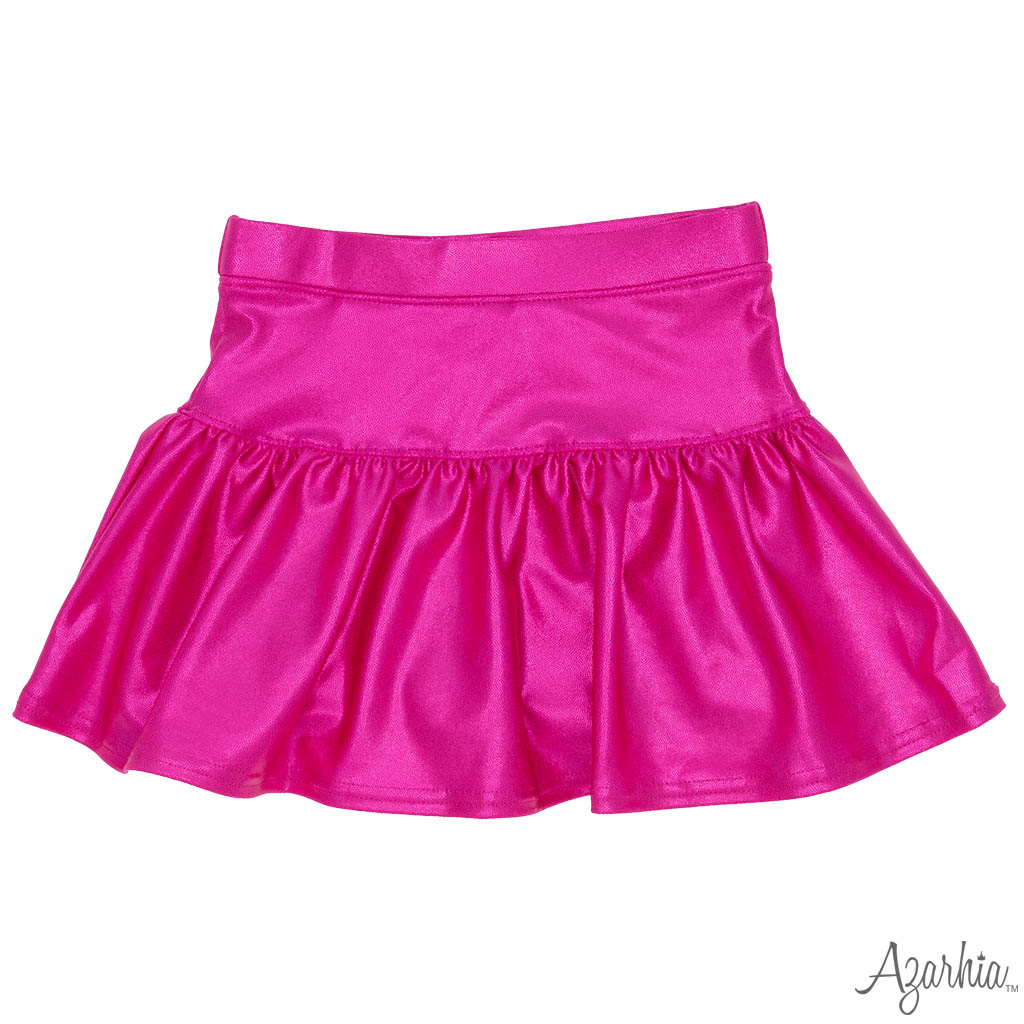 Azarhia Gathered Skort-Hot Pink Shimmer