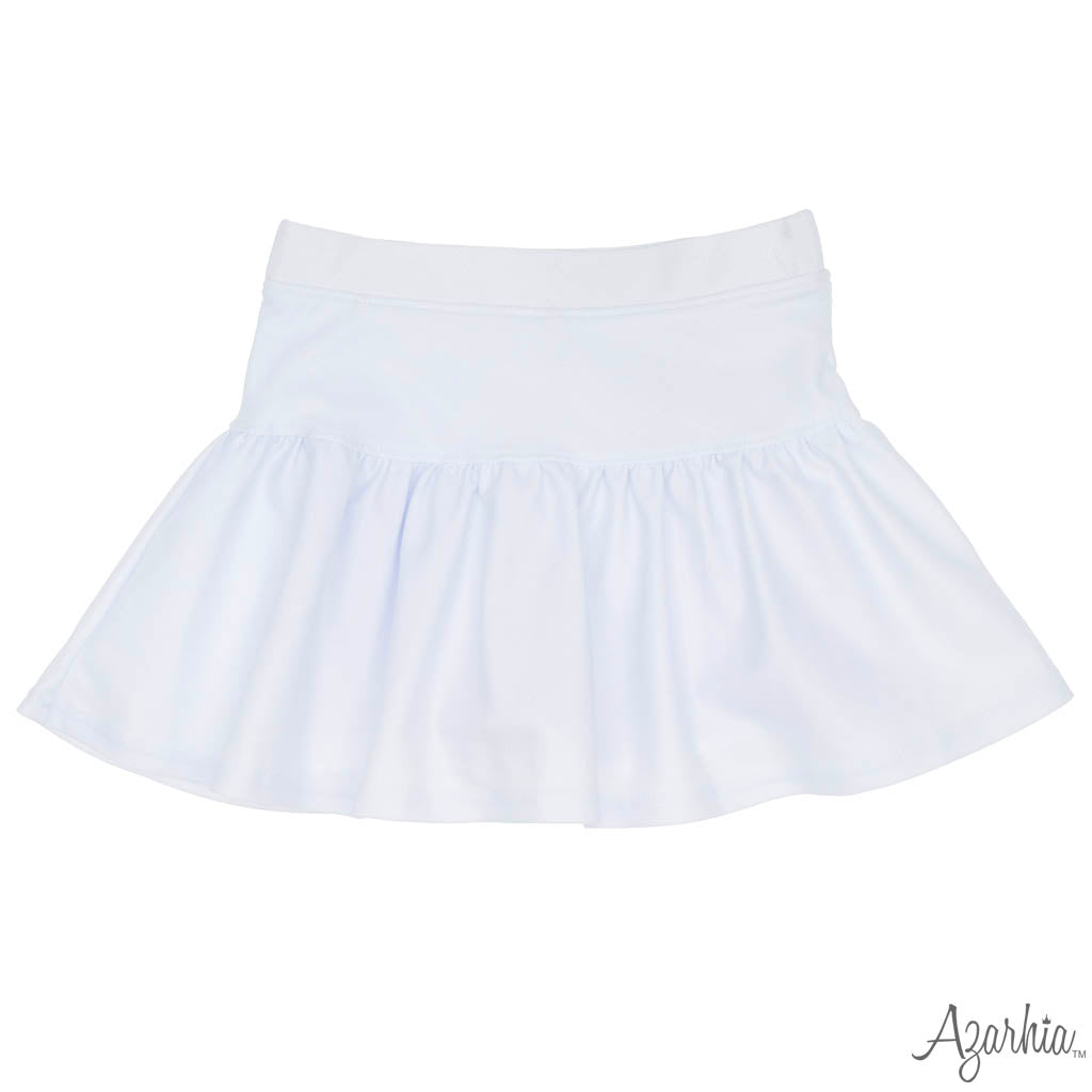Azarhia Gathered Skort-White Shimmer