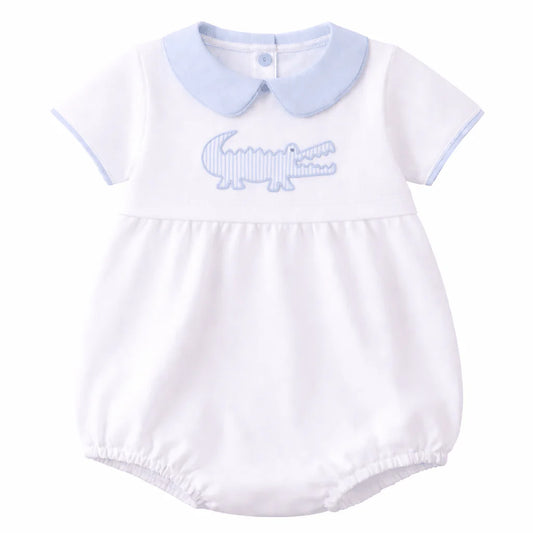 MB Gator Applique Collared Bubble-Lt. Blue