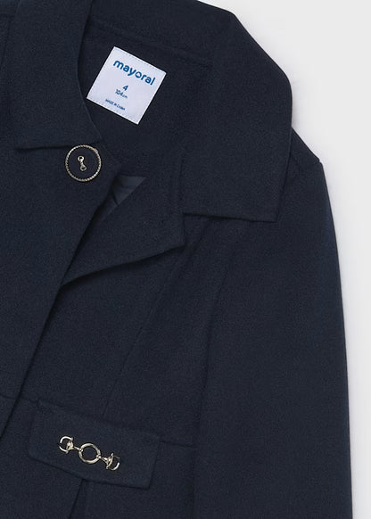Mayoral Navy Dress Wool Coat