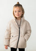 Girl Faux Leather Puffer Jacket