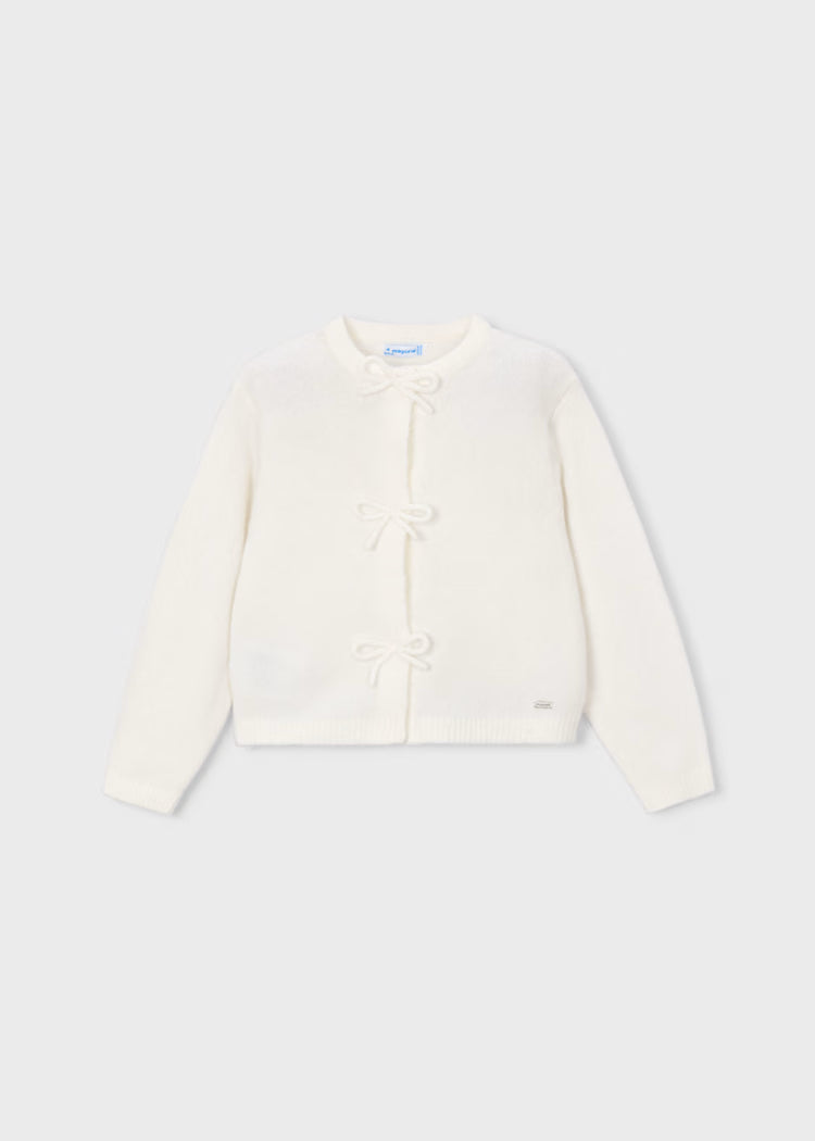Mayoral Natural Knit Cardigan - Bows