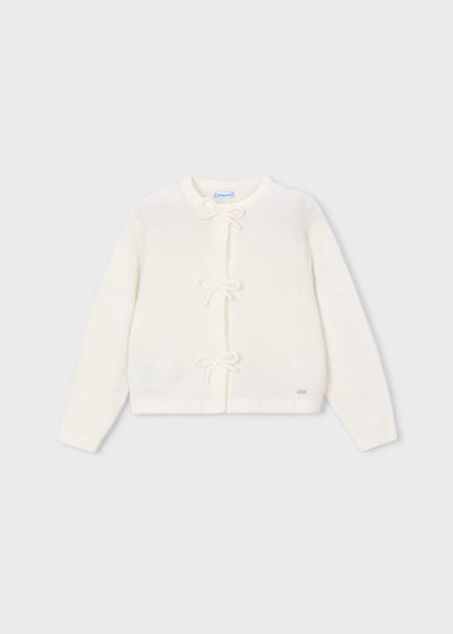 Mayoral Natural Knit Cardigan - Bows