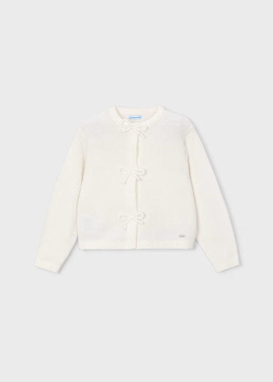 Mayoral Natural Knit Cardigan - Bows