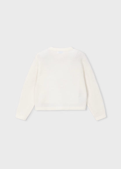 Mayoral Natural Knit Cardigan - Bows