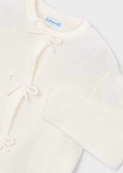 Mayoral Natural Knit Cardigan - Bows