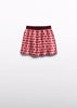 Abel & Lula Stamped Pleated Skirt-Red