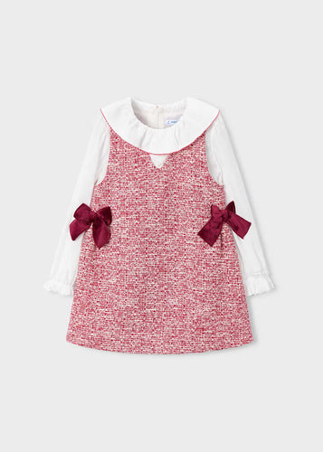 Mayoral Pinafore Dress-Cherry