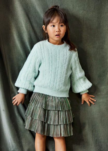 Pleated Tiered Skirt