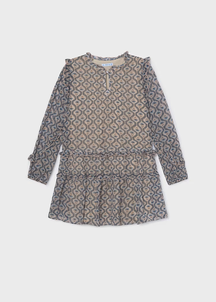 Printed Crinkle Dress