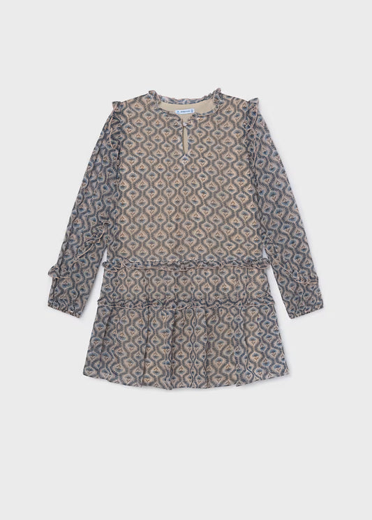 Printed Crinkle Dress