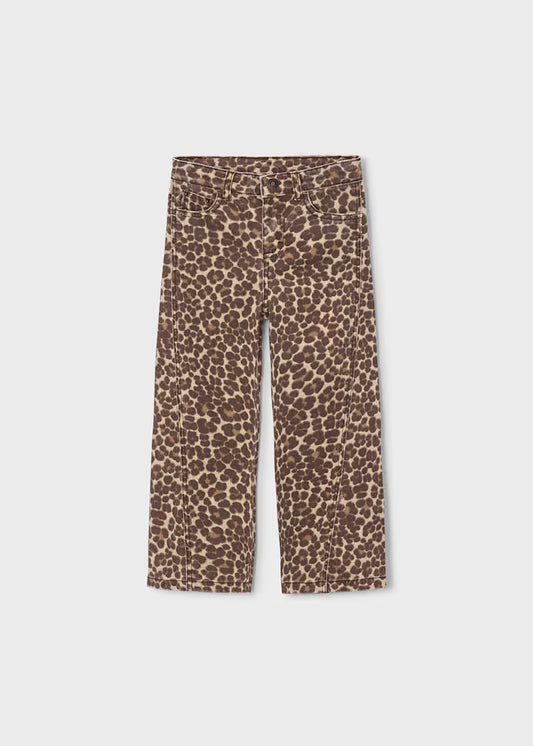 Mayoral High Waisted Animal Print Pants