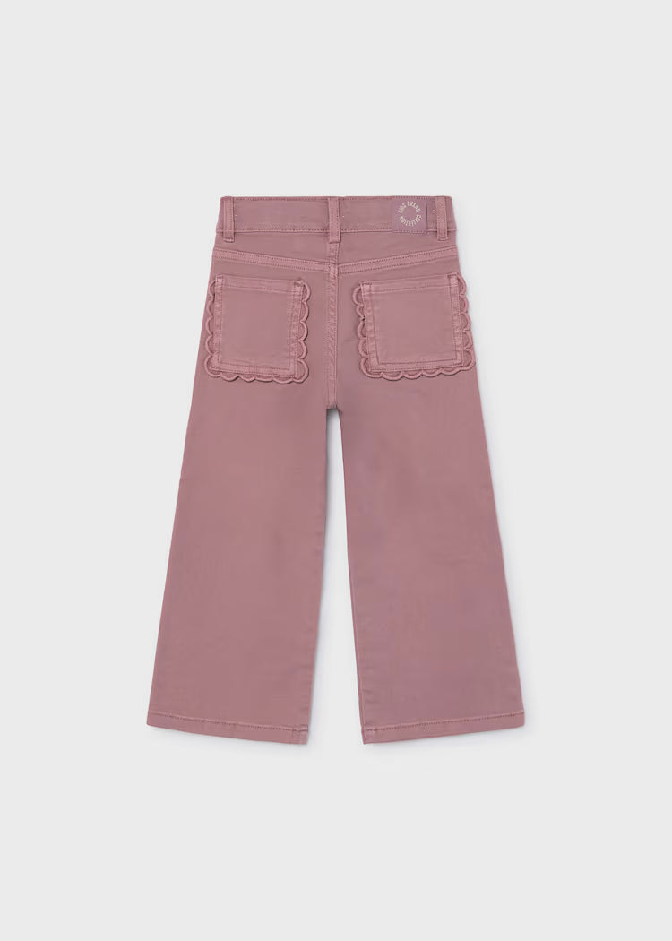 Mayoral Grape Twill Marine Pants - Girls - Pinkish