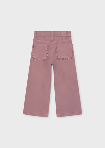 Mayoral Grape Twill Marine Pants - Girls - Pinkish