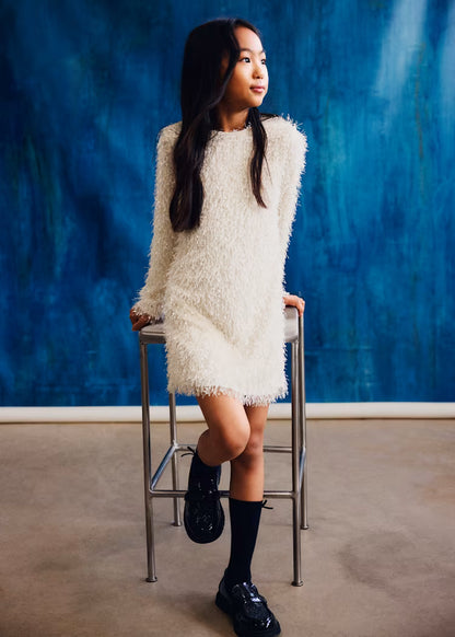 Mayoral Oat Fringed Dress