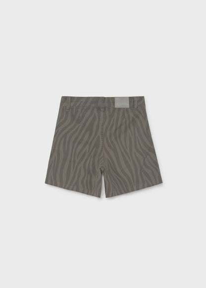Mayoral Chocolate Twill Skort - Animal Print