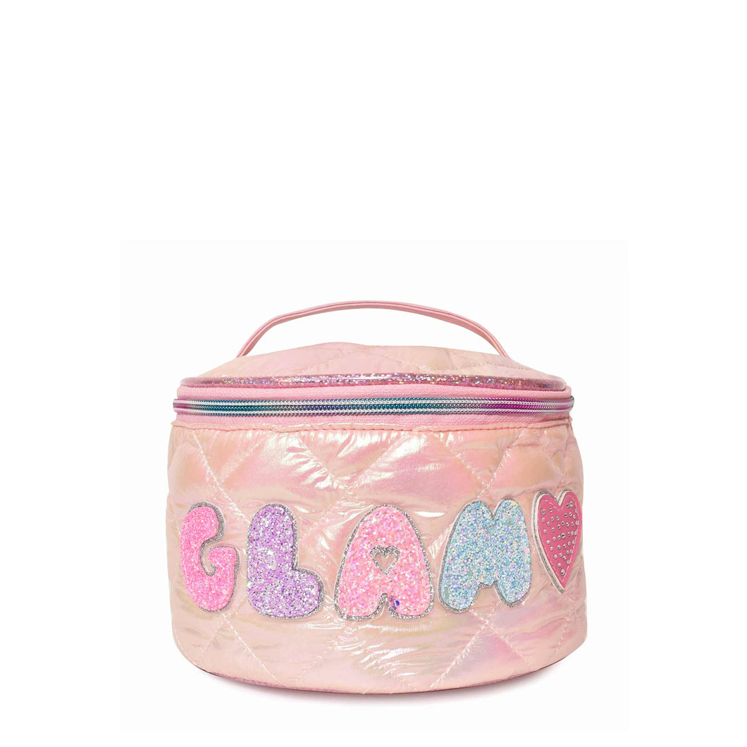 OMG GLAM Quilted Puffer Round Bag