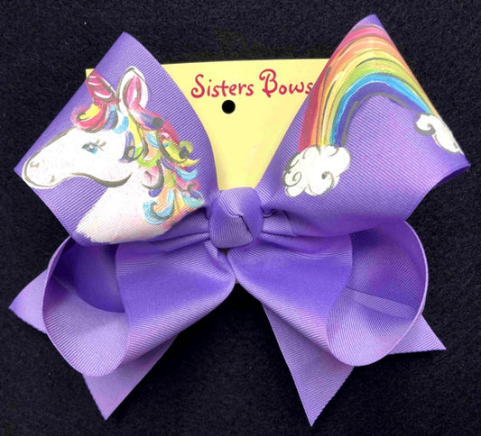 Two Sisters Glitter Rainbow Unicorn-Lavender