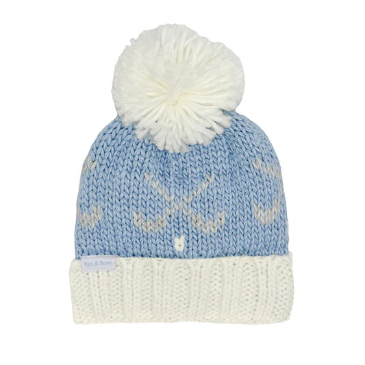 Bit & Bows Golf Bobble Hat-Blue