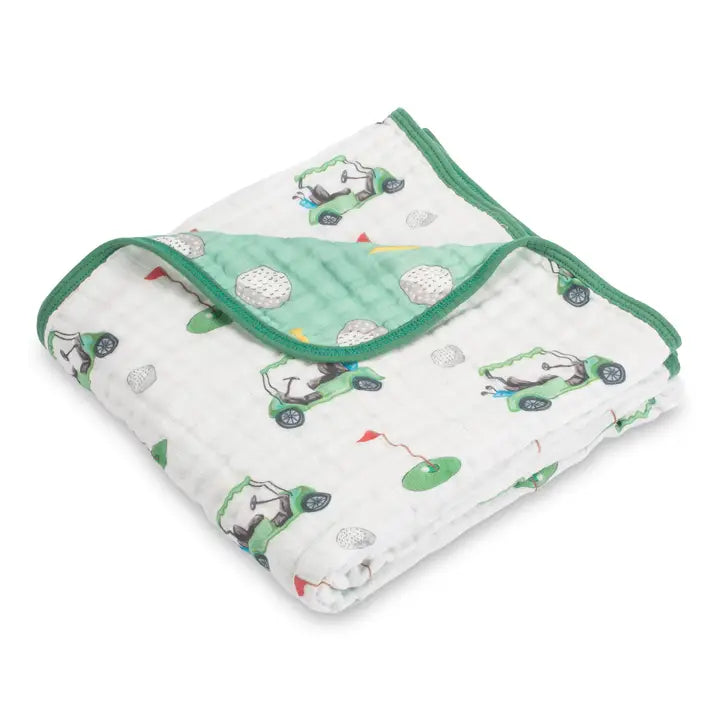 Lolly Banks Golf A Round Baby Toddler Muslin Blanket