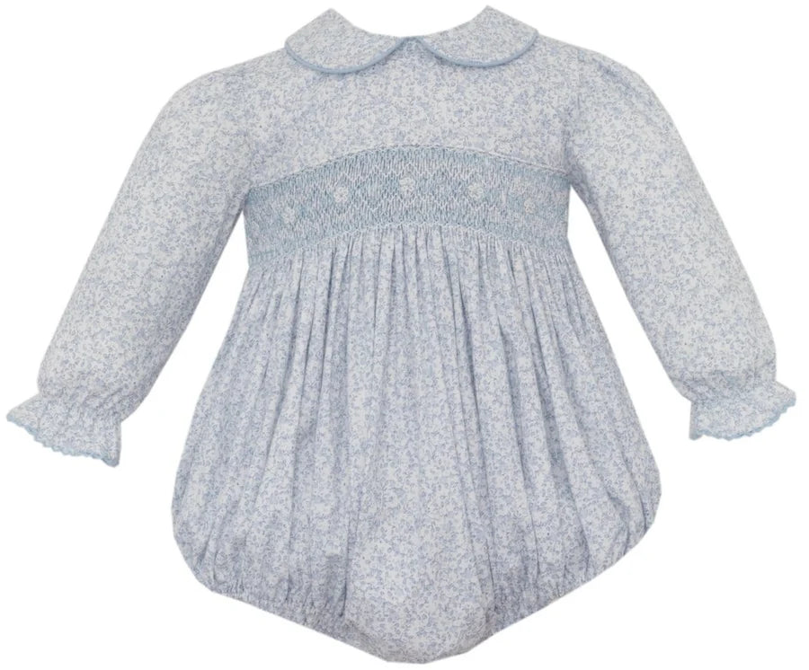 Petit Bebe Grace Lt. Blue Liberty Print L/S Bubble