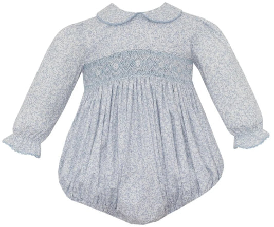 Petit Bebe Grace Lt. Blue Liberty Print L/S Bubble