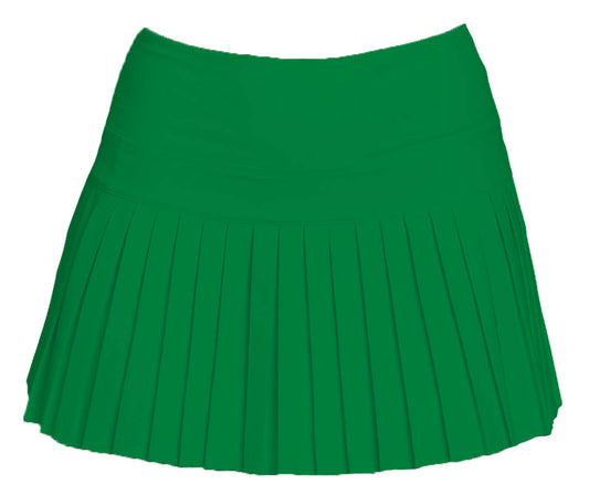 Azarhia Mini Pleated Skort-Kelly Green