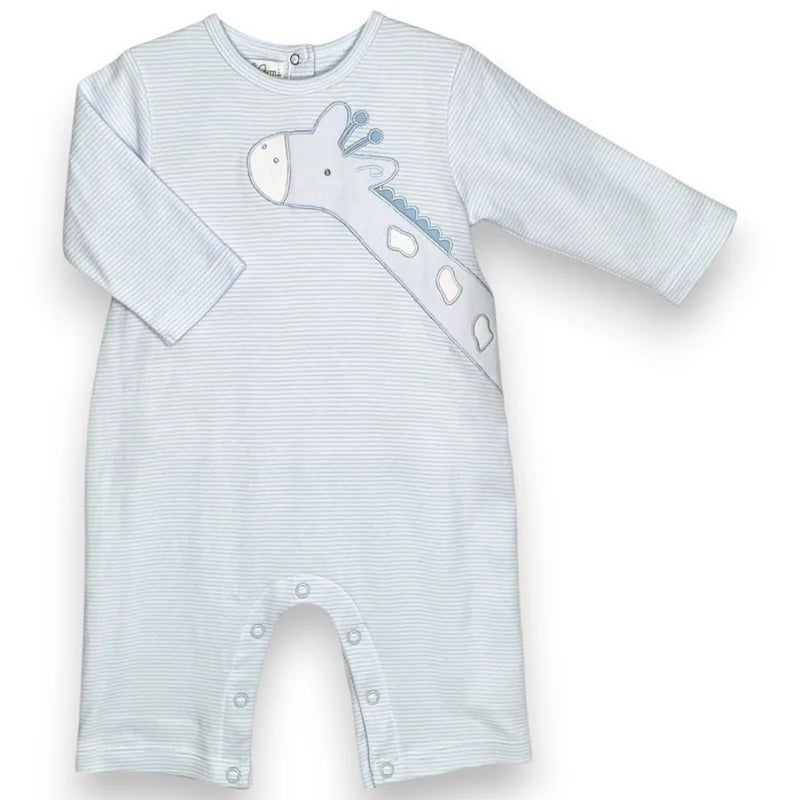 Petit Ami Giraffe Knit Applique Long Romper