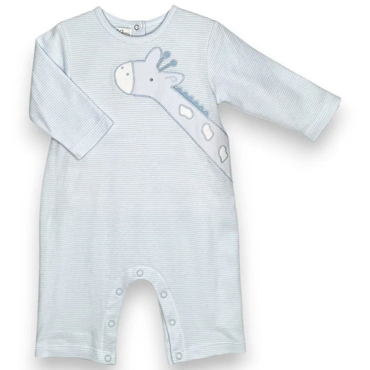 Petit Ami Giraffe Knit Applique Long Romper