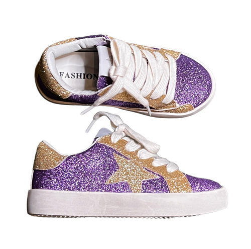 Belle Cher Purple/Gold Star Sneakers