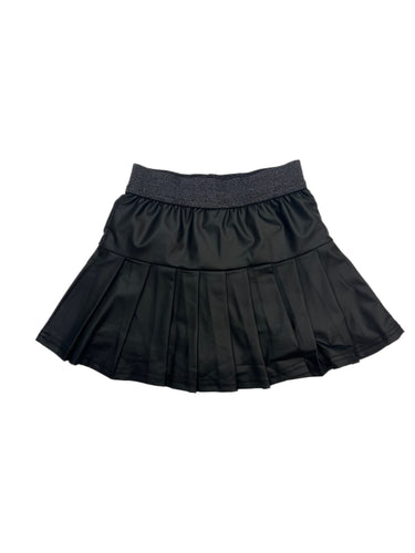 Evie's Closet Shiny Black Skort