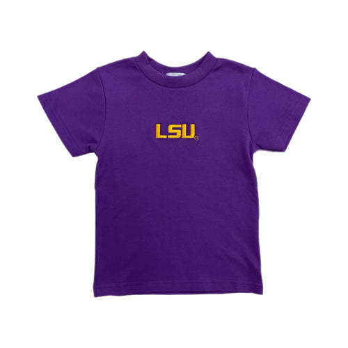 Vive La Fete Purple LSU Embroidered T-Shirt