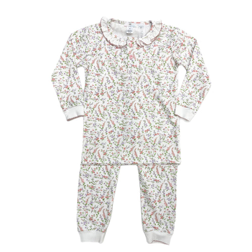 Baby Loren Evelyn Coral/Purple Floral 2 pc. PJ
