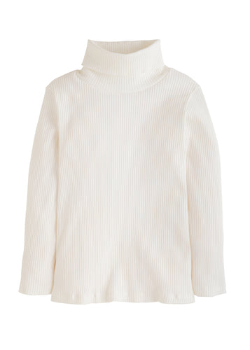 LE Solid Ribbed Turtleneck-Ivory