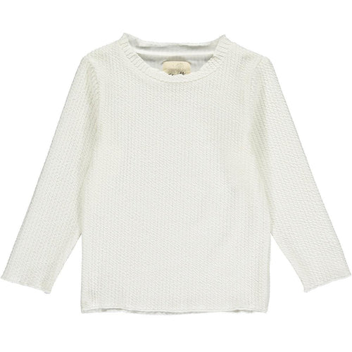 Kennedy Ivory Ribbed Mock Neck Shirt