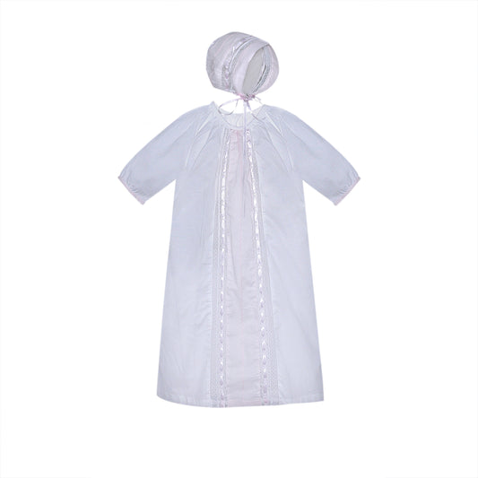 Baby Sen Kipling Daygown-White/Pink