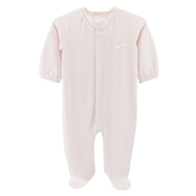 BCC Pink Lambs Footie w/ Lace Trim