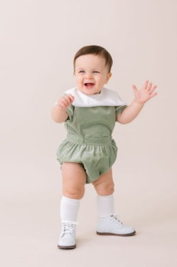 Lullaby Set Leyland Green Velvet Button On