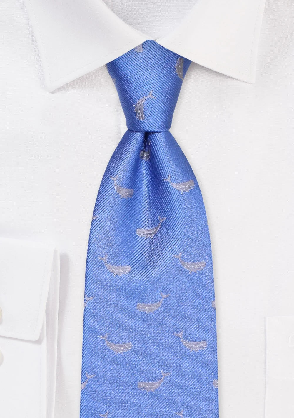 Light Blue Tie w/ Whales