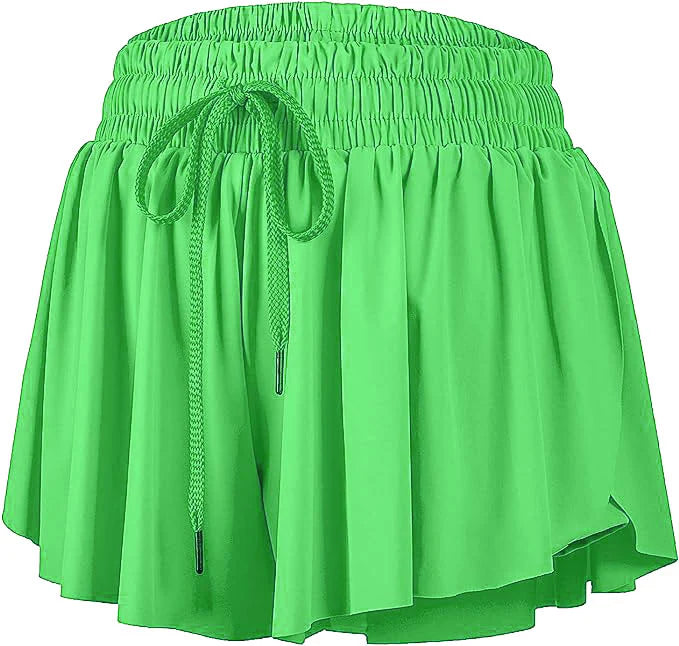 Azarhia Lime Butterfly Shorts