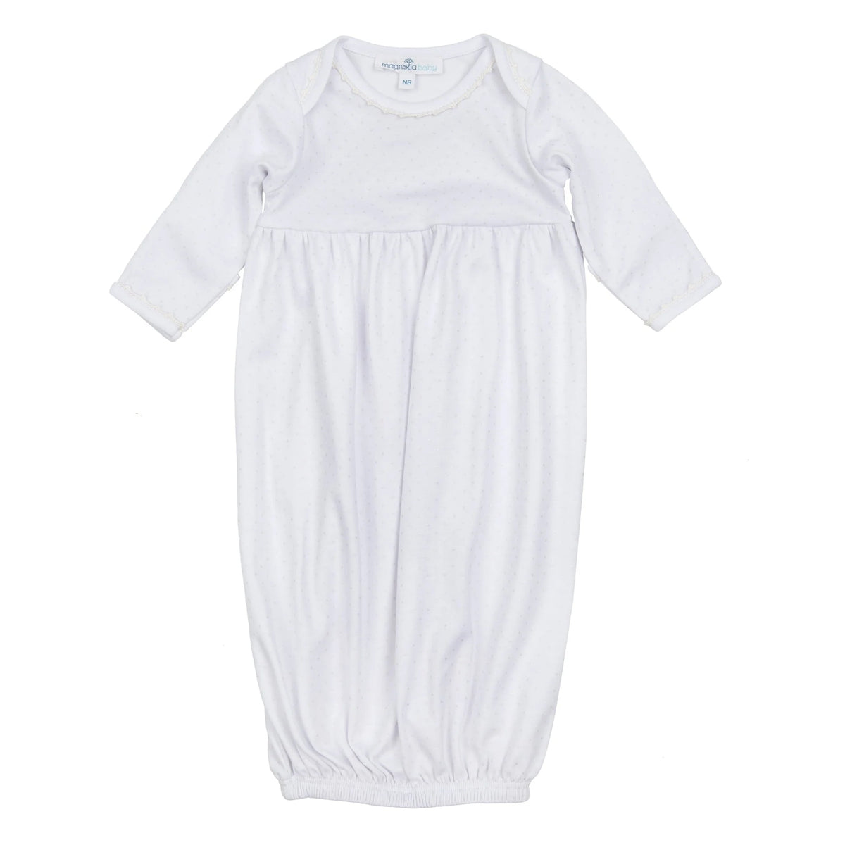 MB Little Love Gathered Gown-White