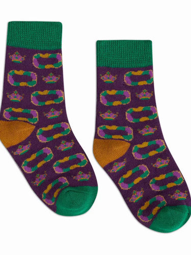 King Cake Little Kid Socks