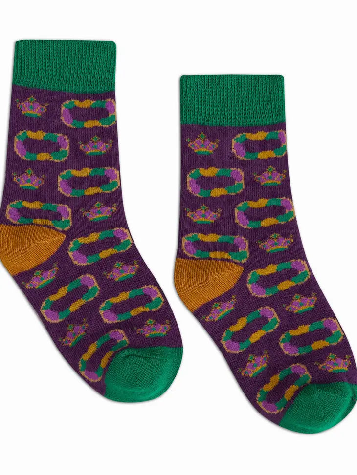 King Cake Little Kid Socks