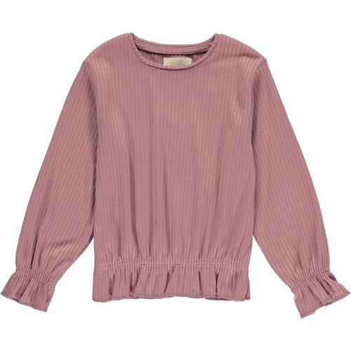 Vignette Maeve L/S Ribbed Shirt-Rose