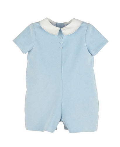 Luli & Me Majestic Blue Cord Romper