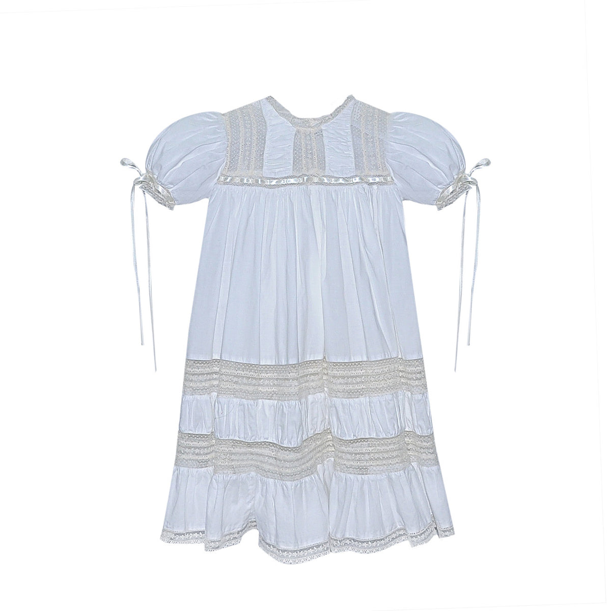 P & R Mary Claire Dress-Vintage White/ecru lace