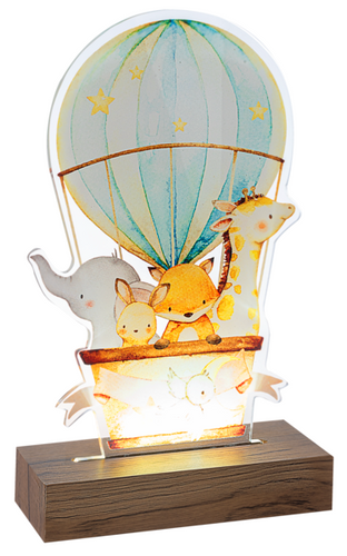 Ganz Light Up Hot Air Balloon Tabletop Decor