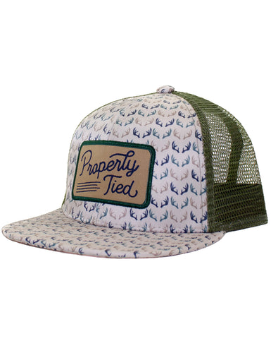 Properly Tied Sportsman Trucker Hat Antlers